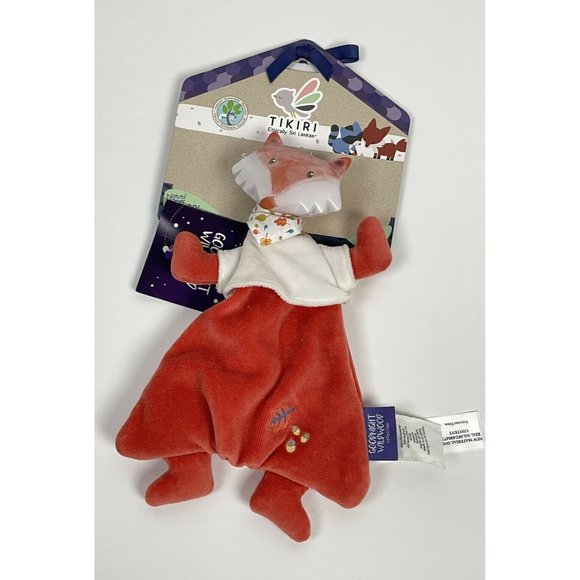 New Tikiri Fox baby lovey Blanket Toy Goodnight Wildwood Comforter Teething - Picture 6 of 9